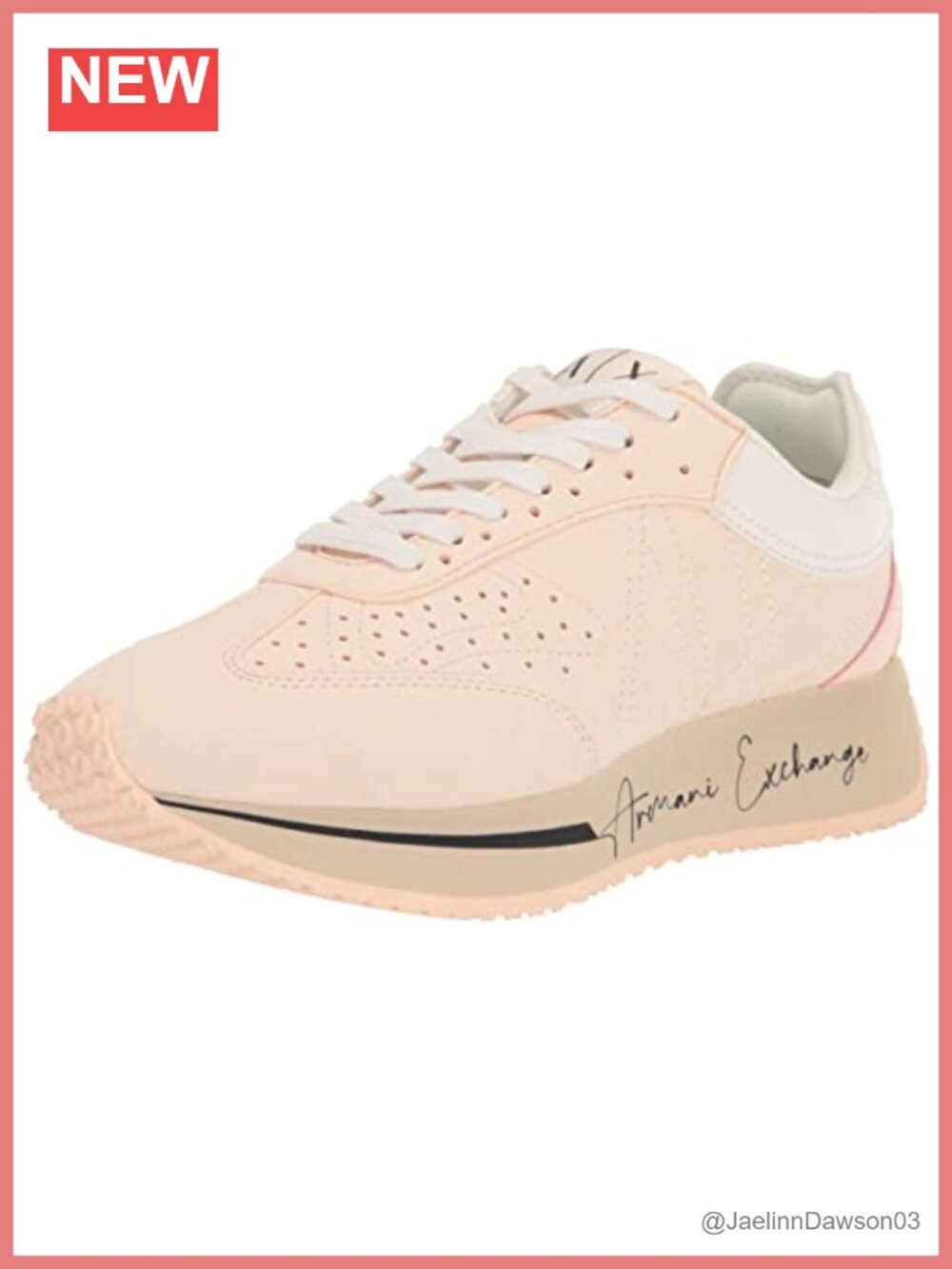 Armani Exchange Buddy Soft Platform Logo Sole Mesh Lace Up Sneakers Women's